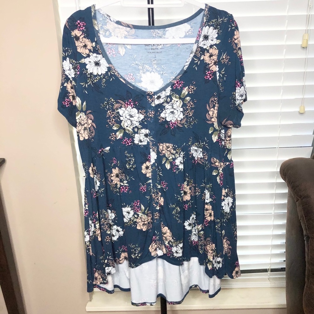 Torrid Hi-Lo Floral Tunic